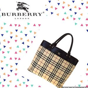 👜  BURBERRY Handbag Check Paid Beige